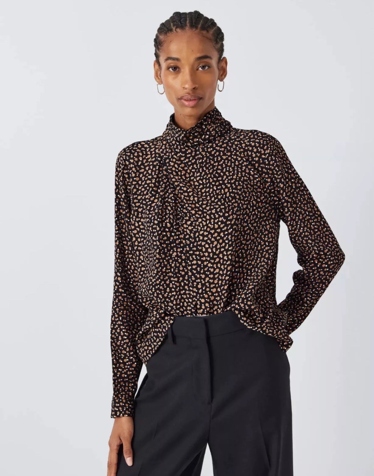 John Lewis Archive Dot Drape Top Size 8 BNWT RRP £39 - William George