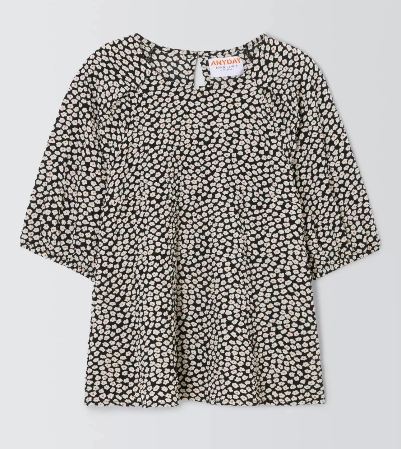 John Lewis Bloom Floral Puff Sleeve Top Size 10 RRP £28 - William George