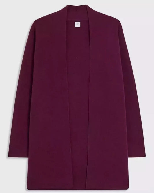 John Lewis Cardigan - Size 8 - Berry Red Knit Longline Edge - BNWT - RRP £39 - William George