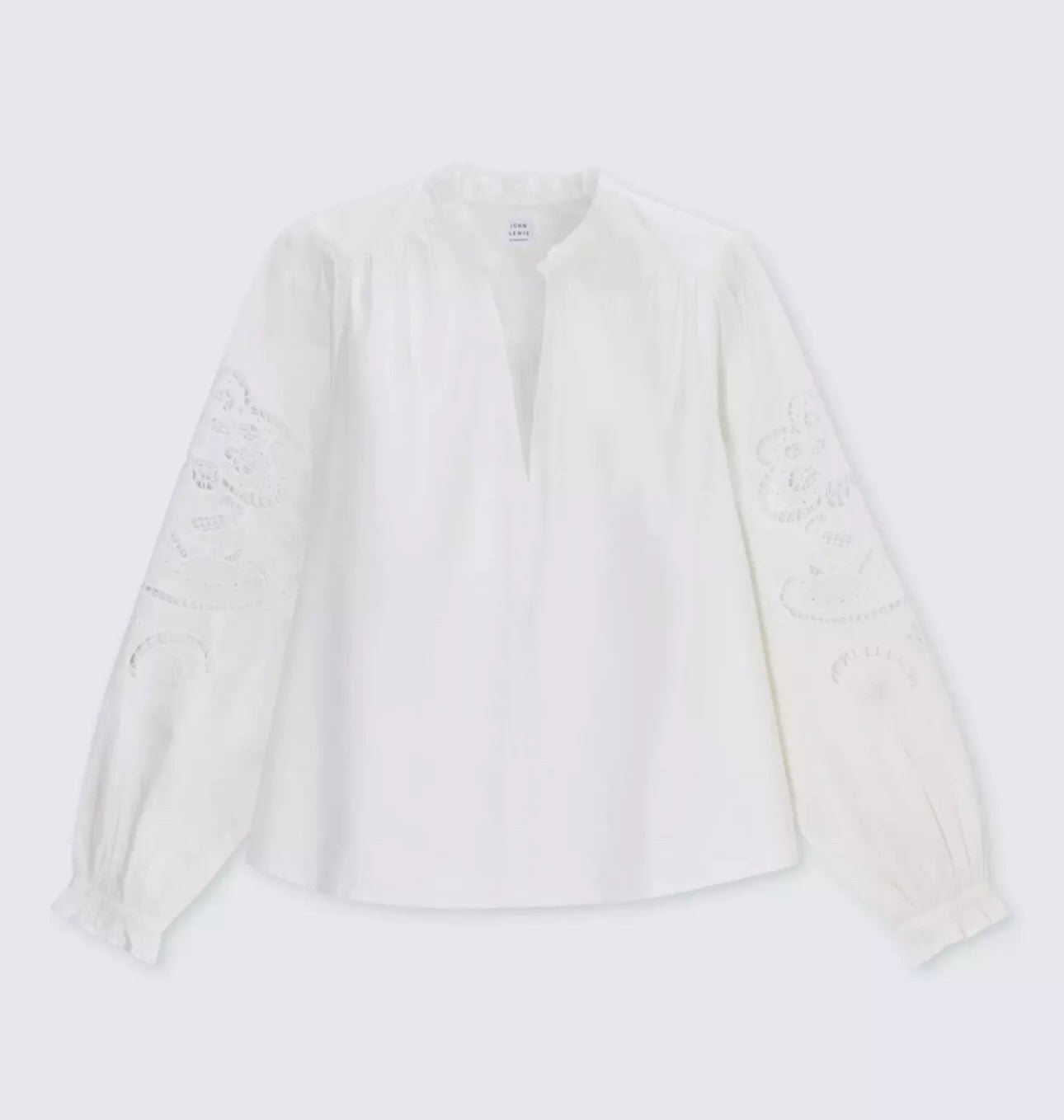 John Lewis Cutwork Detail Cotton Blouse BNWT Size 8 RRP £49 - William George