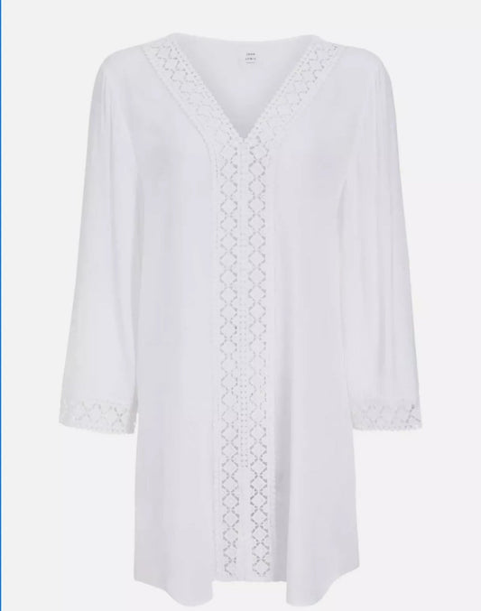 John Lewis Diamond Gullies Lace Kaftan Size Medium BNWT RRP £49 - William George