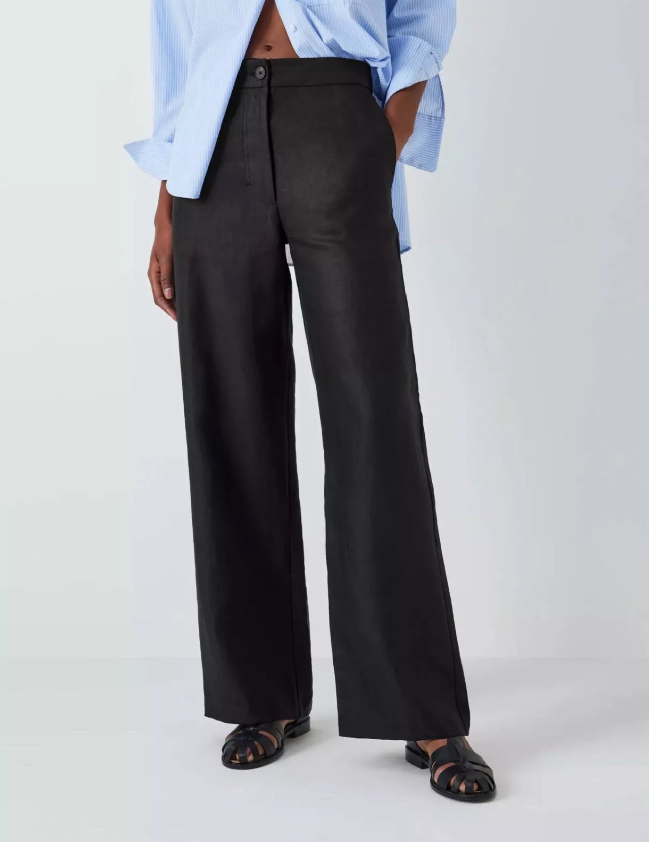 John Lewis Linen Straight Leg Trousers Size 12 BNWT RRP £49 - William George