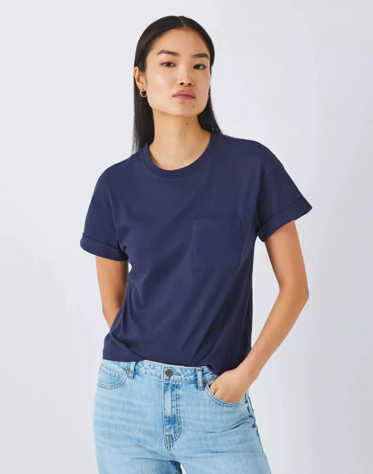 John Lewis Relax Pocket T-Shirt Navy Size Small BNWT RRP £14 - William George