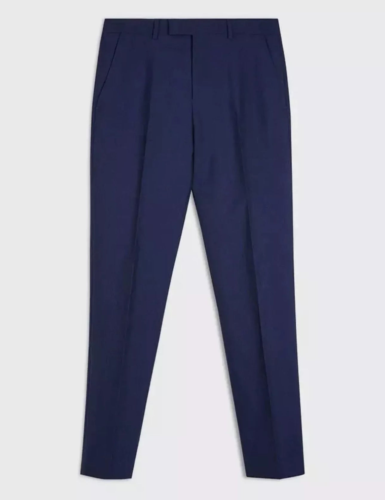 John Lewis Wool Mohair Blend Regular Fit Suit Trousers, Royal Blue, 40R RRP £90 - William George
