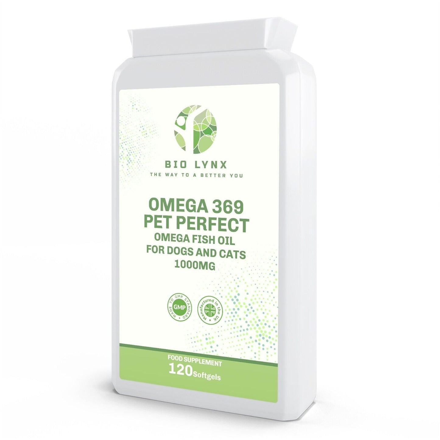 Omega 369 Pet Perfect Omega Fish Oil - for Dogs and Cats - 1000mg 120 Capsules - William George