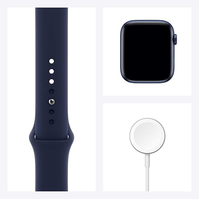 Apple Watch Series 6 (GPS, 44MM) Blue Aluminium Case with Deep Navy Sport Band - William George