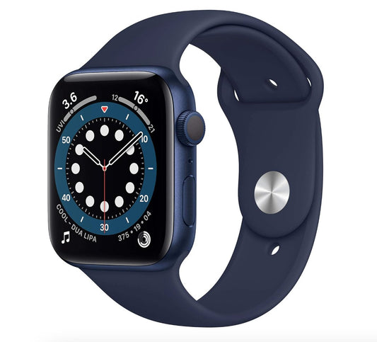 Apple Watch Series 6 (GPS, 44MM) Blue Aluminium Case with Deep Navy Sport Band - William George