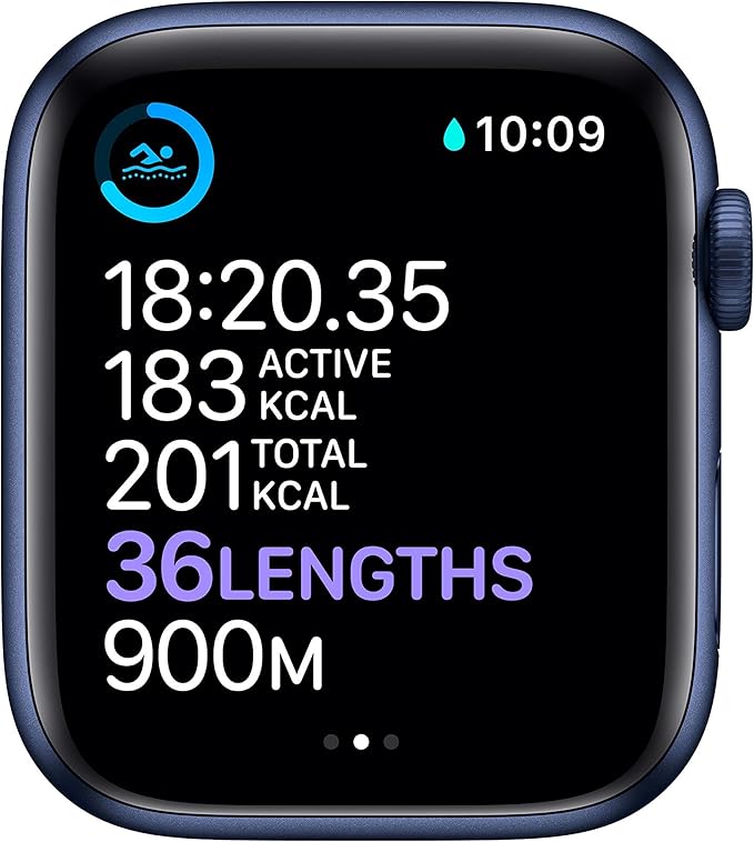 Apple Watch Series 6 (GPS, 44MM) Blue Aluminium Case with Deep Navy Sport Band - William George