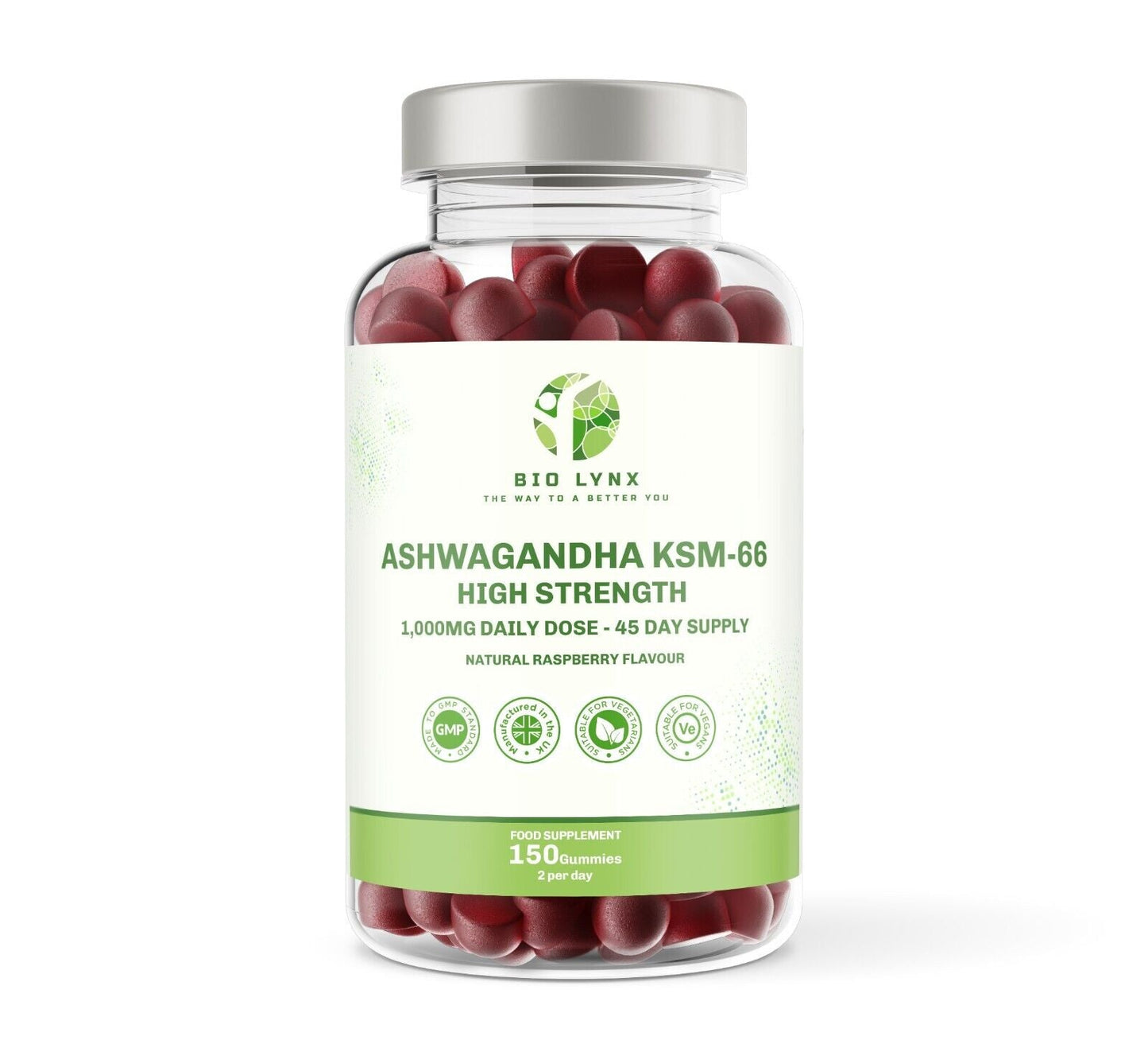 Ashwagandha KSM - 66, High Strength 1,000mg Daily Dose - 45 Day Supply 150 gummies - William George