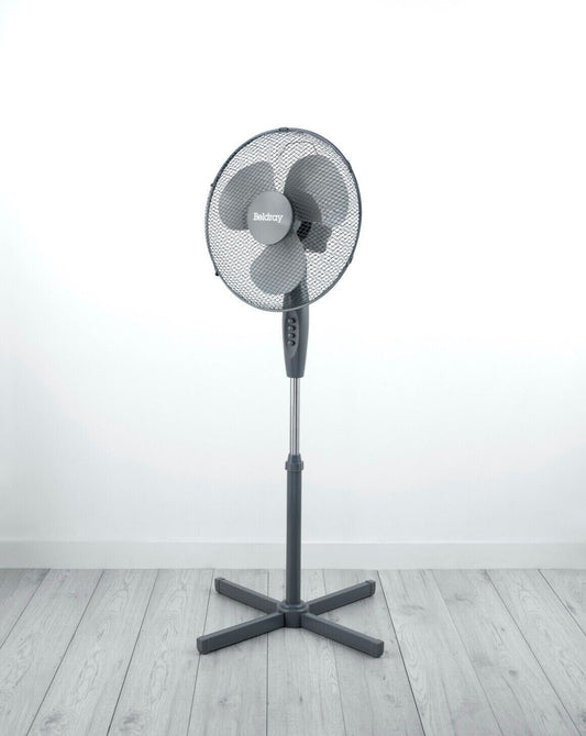 Beldray 16 Inch Grey Oscillating Stand Fan - William George