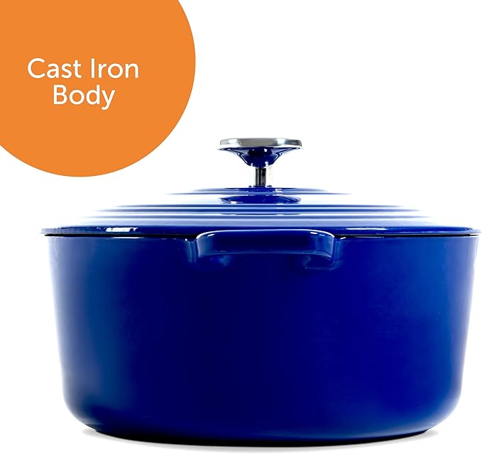 BK Cookware German Enamelled Iron, 28 cm/6.7 Litre Dutch Oven Casserole Dish - William George