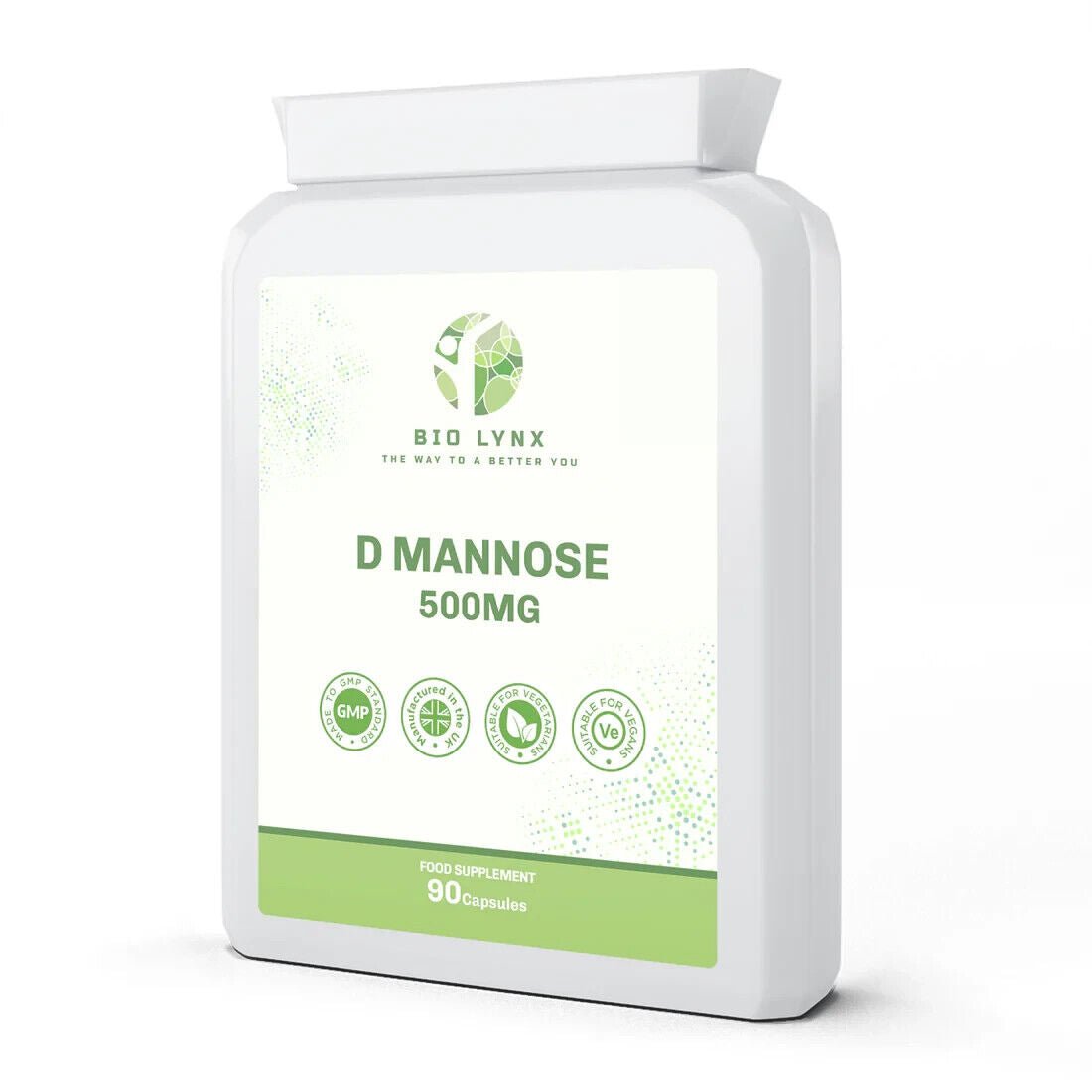 D - Mannose (500mg) Food Supplement - 90 Capsules - William George