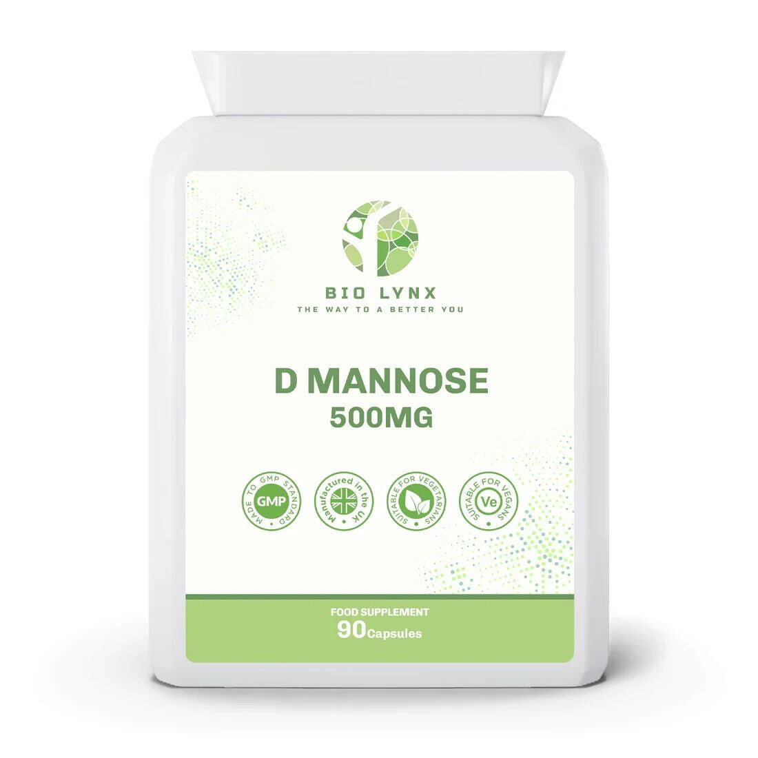 D - Mannose (500mg) Food Supplement - 90 Capsules - William George