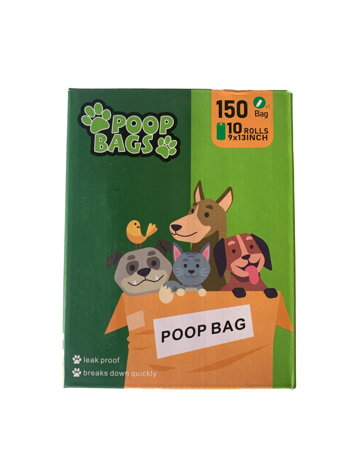 dog poo bags 10 rolls - 150 bags + dispenser - William George