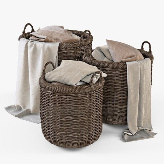 Grey Woven Belly Storage Basket RRP £29 - William George