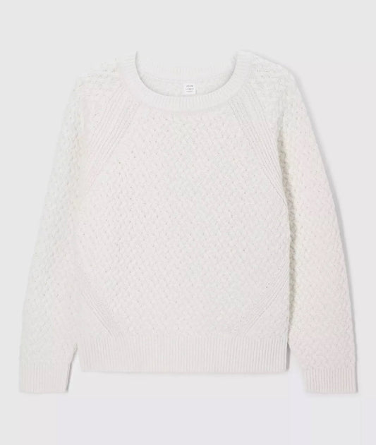 John Lewis Basketweave Sweater Ecru Size Small RRP £49 BNWT - William George