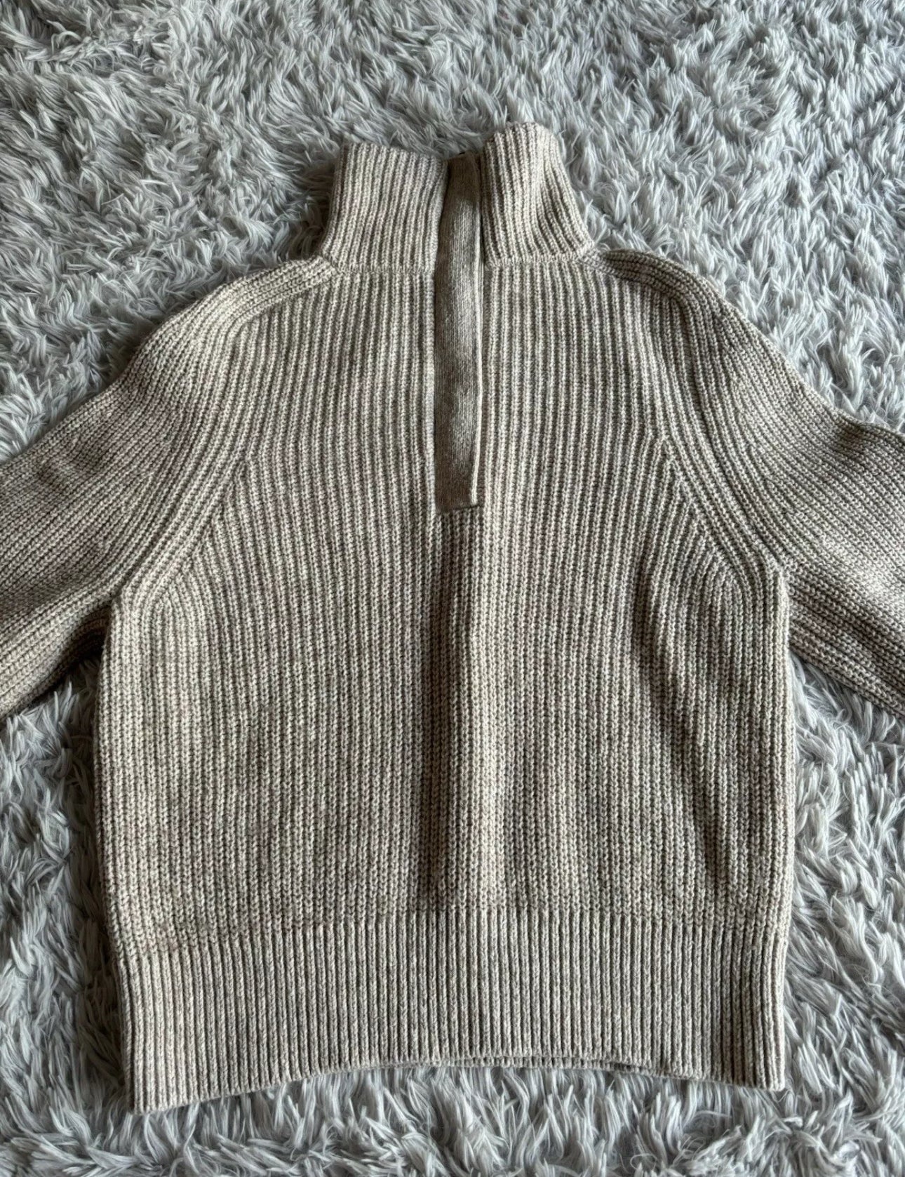 John Lewis Cotton Blend Zip Neck Sweater Size Small RRP £55 - William George