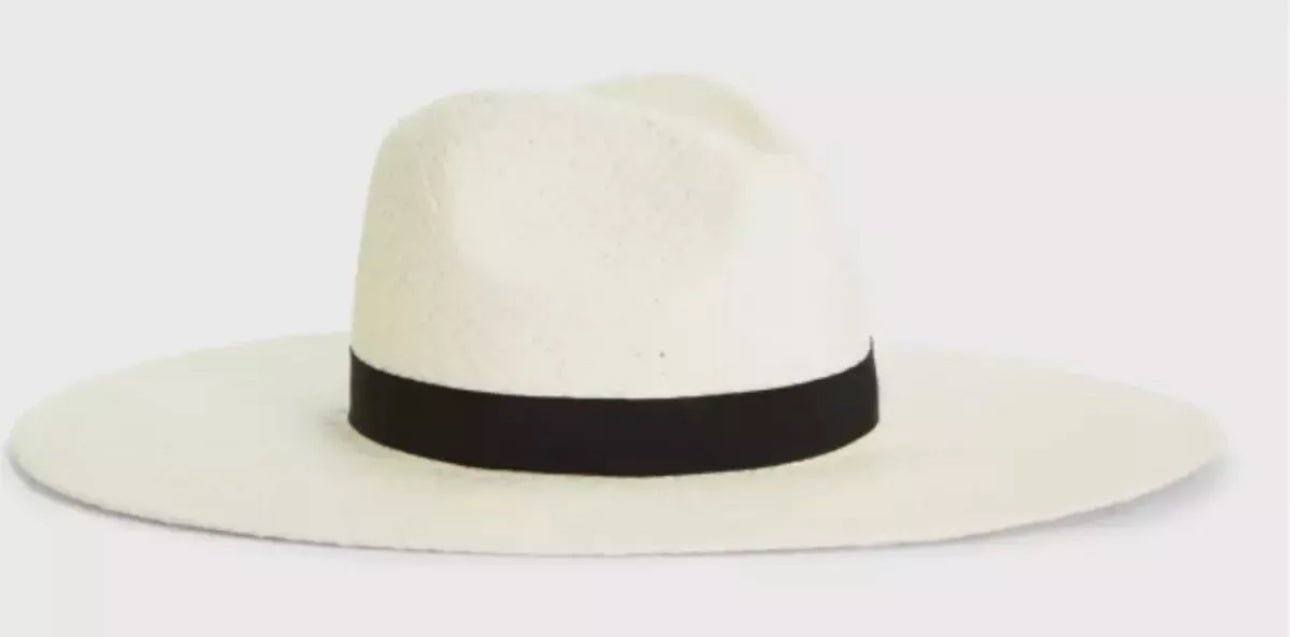 John Lewis Fedora Hat One Size Neutral Paper Wide Brim Adjustable BNWT RRP £30 - William George