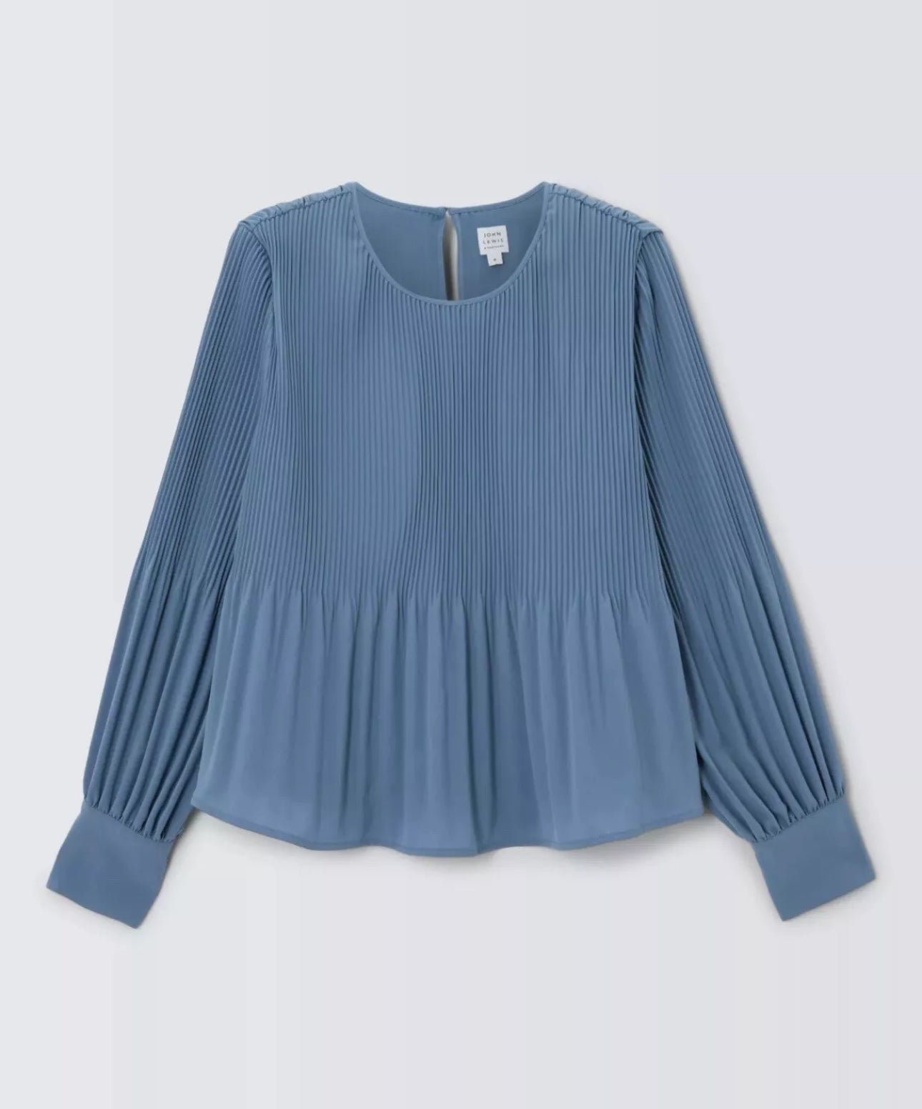 John Lewis Plisse Blouse Blue Size 18 BNWT RRP £55 - William George