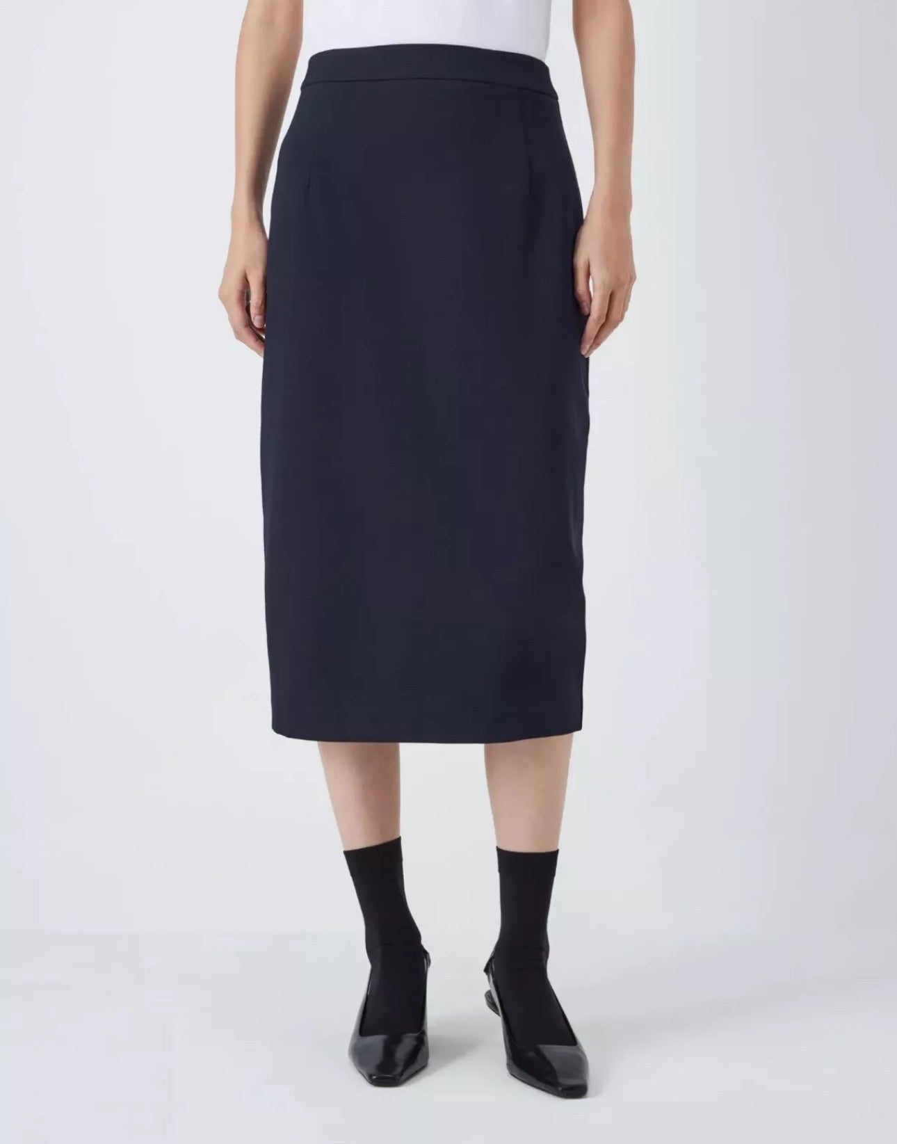 John Lewis Taylor Ponte Pencil Skirt, Black, Size 8 - RRP £39.00 - William George