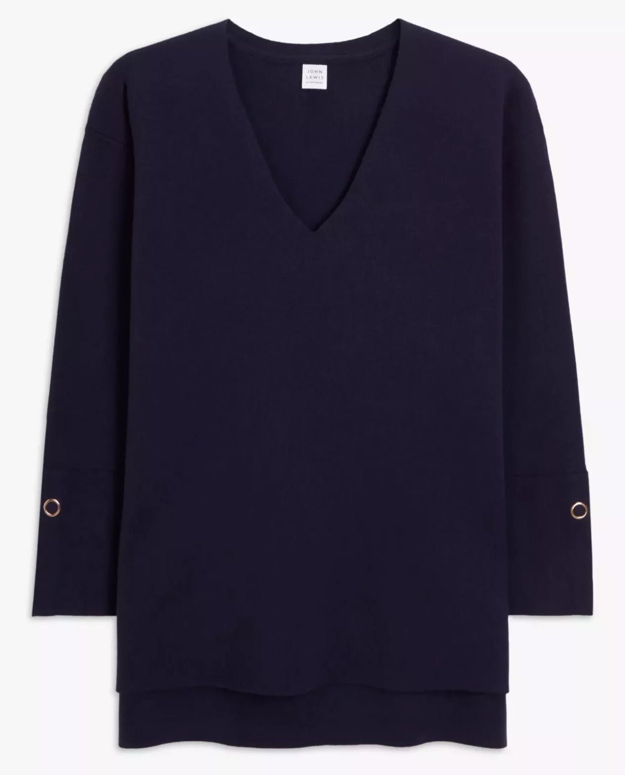 John Lewis V - Neck Knit Tunic Navy Size 10 BNWT RRP £45 - William George