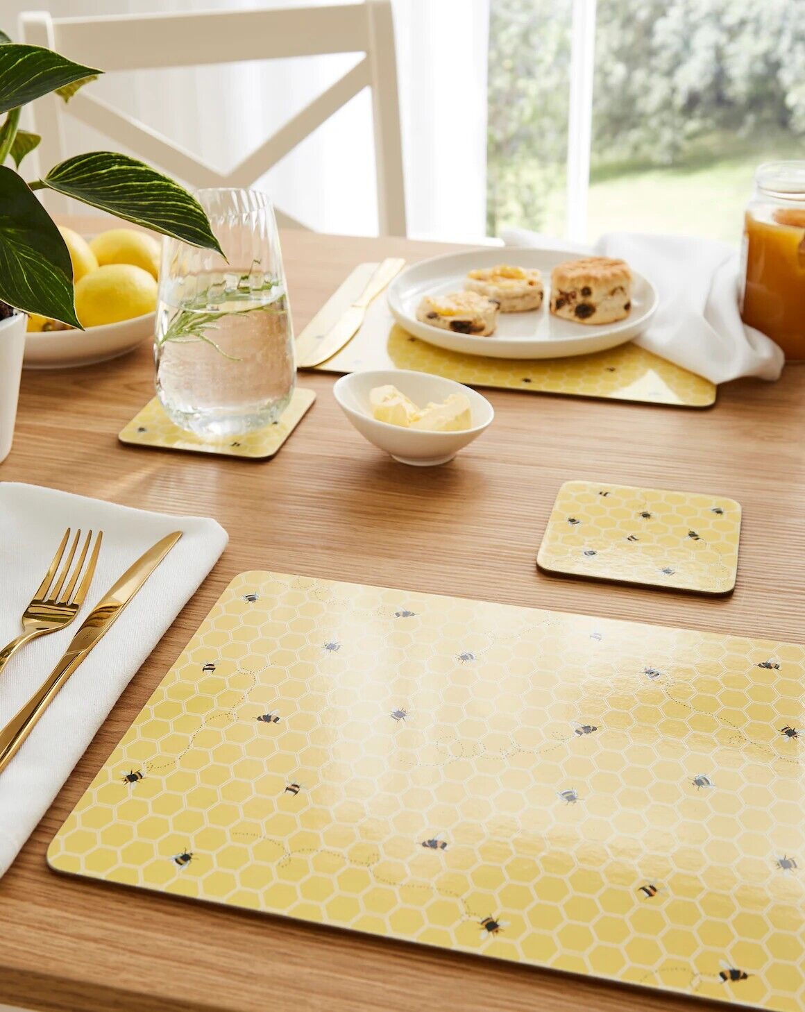 Julipa Bee Set of 4 Placemats and Coasters - William George