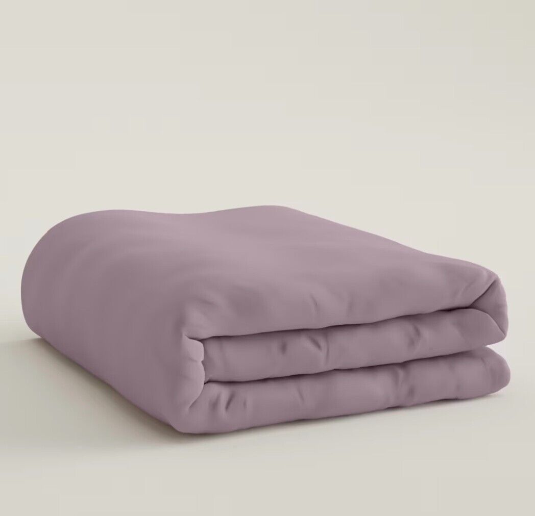 Luxury Egyptian Cotton Plain Duvet Set Mauve Super King - William George