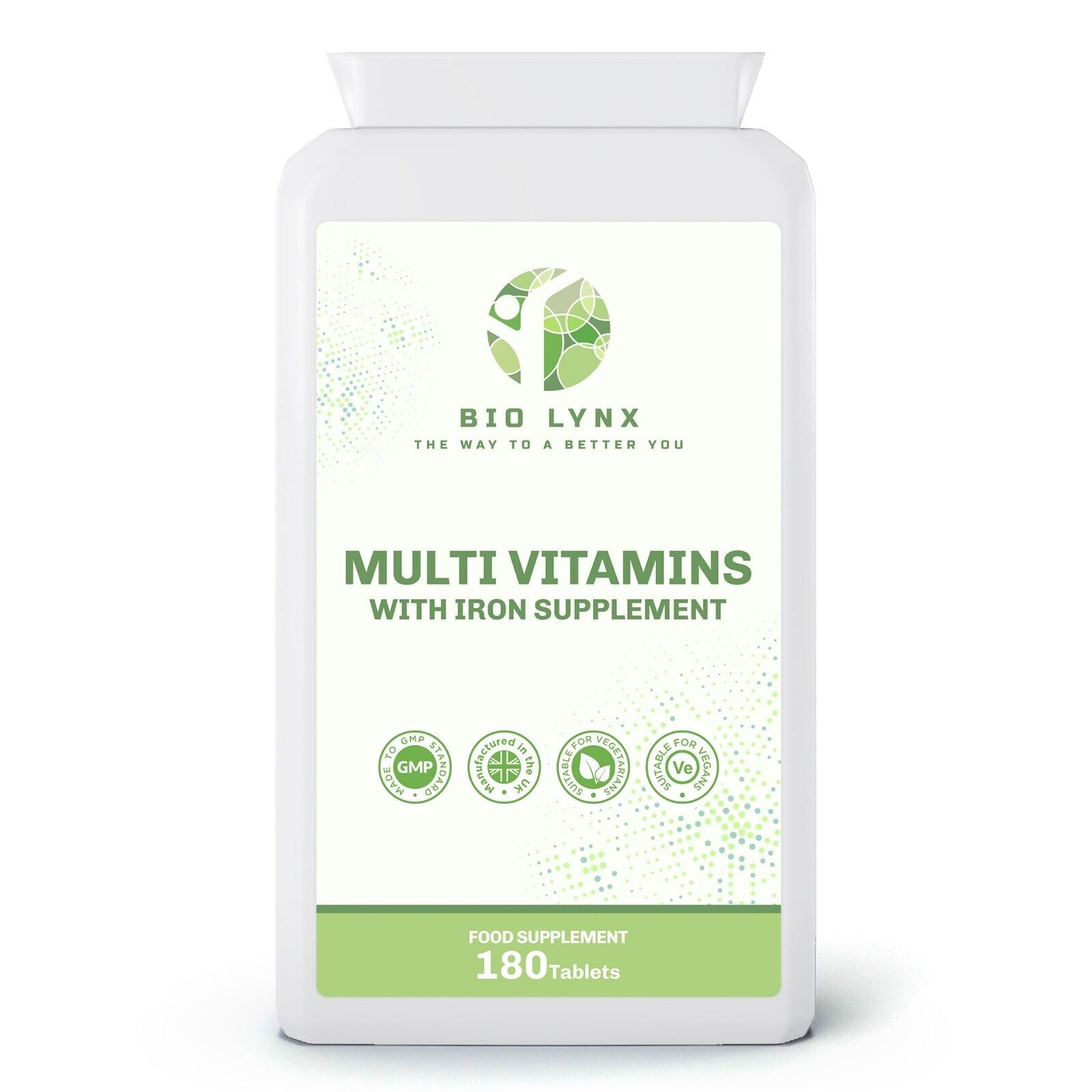 Multi Vitamins with Iron Supplement - 180 Tablets - William George