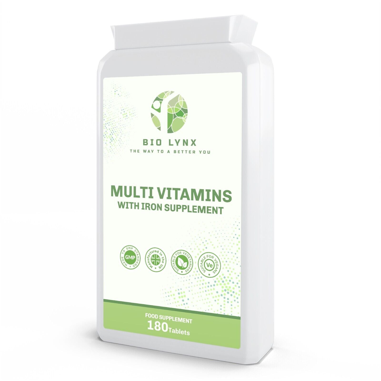 Multi Vitamins with Iron Supplement - 180 Tablets - William George