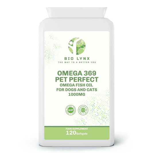 Omega 369 Pet Perfect Omega Fish Oil - for Dogs and Cats - 1000mg 120 Capsules - William George