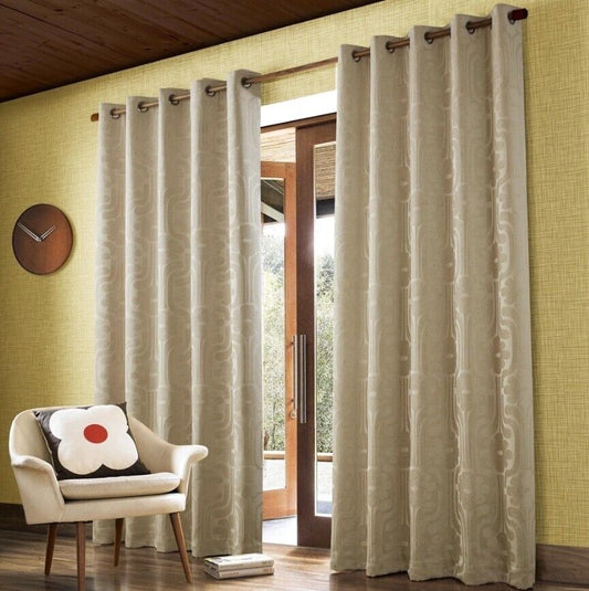 Orla Kiely Ready - Made Curtains Climbing Daisy Ecru 229X183cm - William George