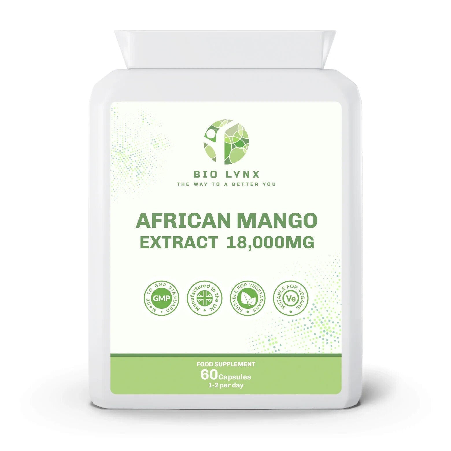 Pure African Mango Extract 18000mg 60 Capsules - William George