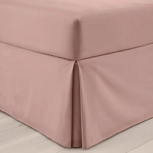 Pure Cotton Base Valance Sheet Dusky Pink Double - William George