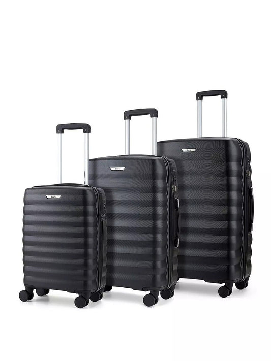 Rock Berlin 3pc Suitcase Set Black - William George