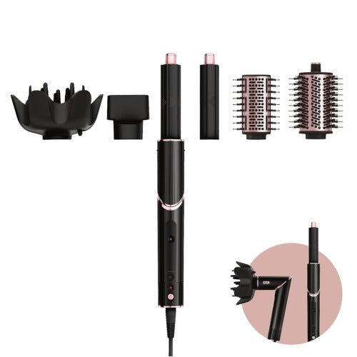 Shark FlexStyle 5-in-1 Air Styler & Hair Dryer with Storage Case, Black/Rose Gold - William George