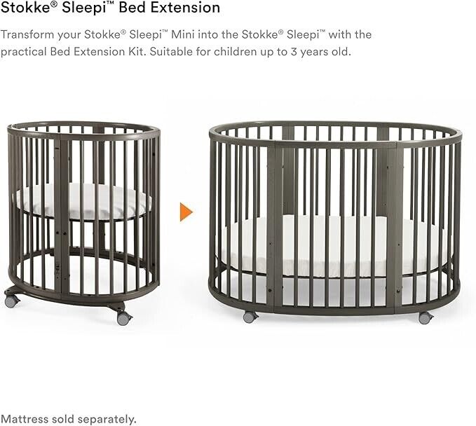 Stokke Sleepi Bed Extension, Hazy Grey RRP £262 - William George