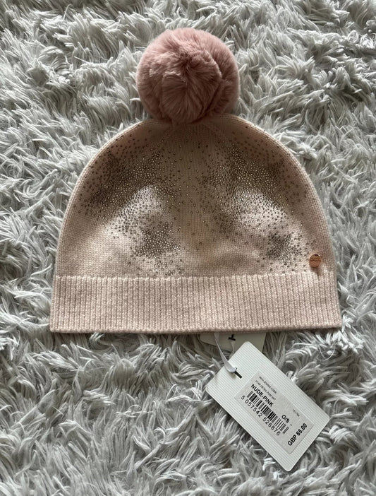 Ted Baker Pink Pom Pom Hat BNWT RRP £65 - William George