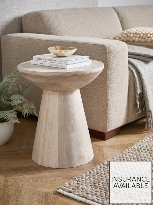 Very Home Drum Side Table - Natural - FSC® Certified RRP £129 - William George