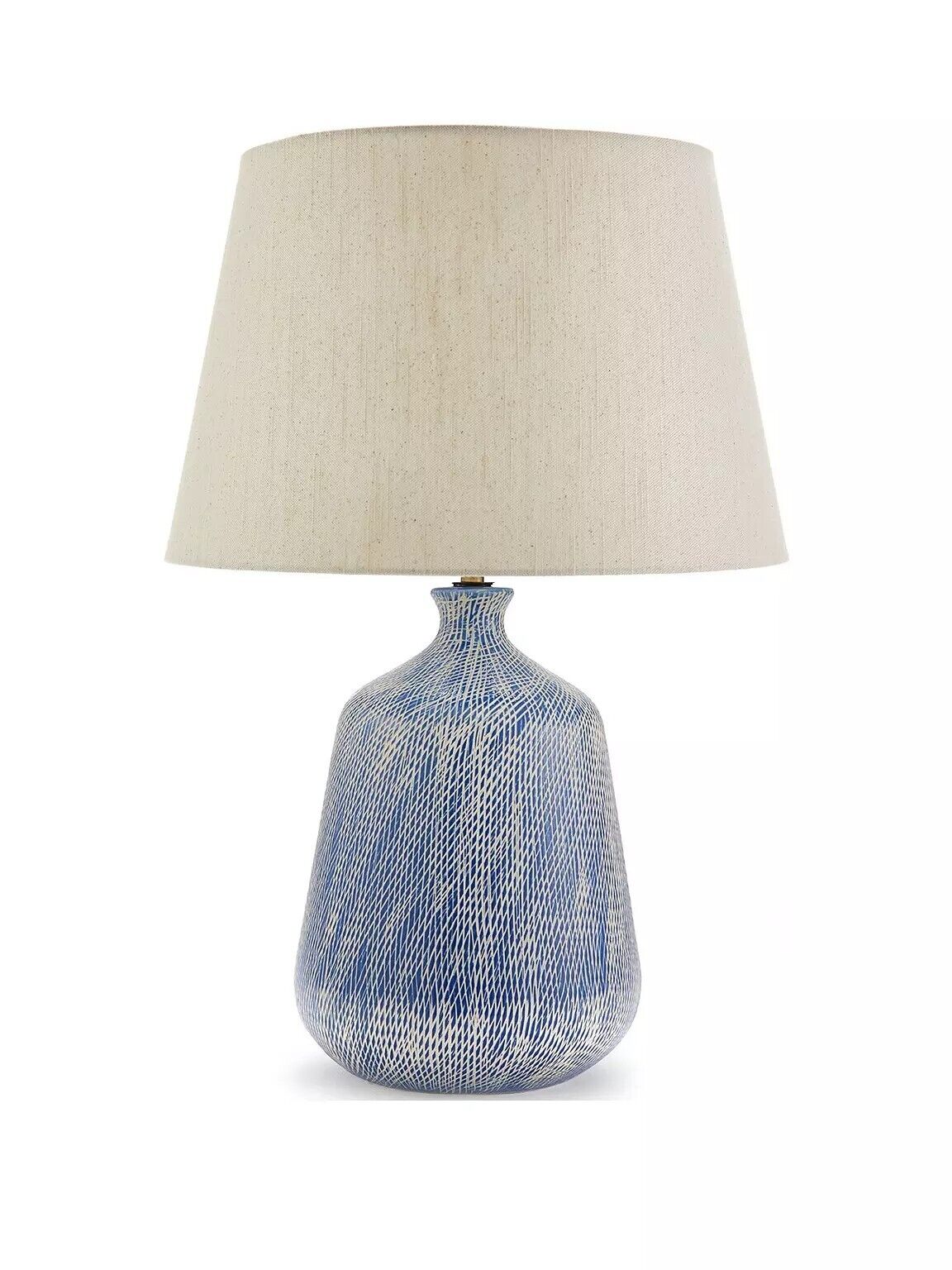 Very Home Modern Riveria Blue Scratch Table Lamp RRP £60 - William George