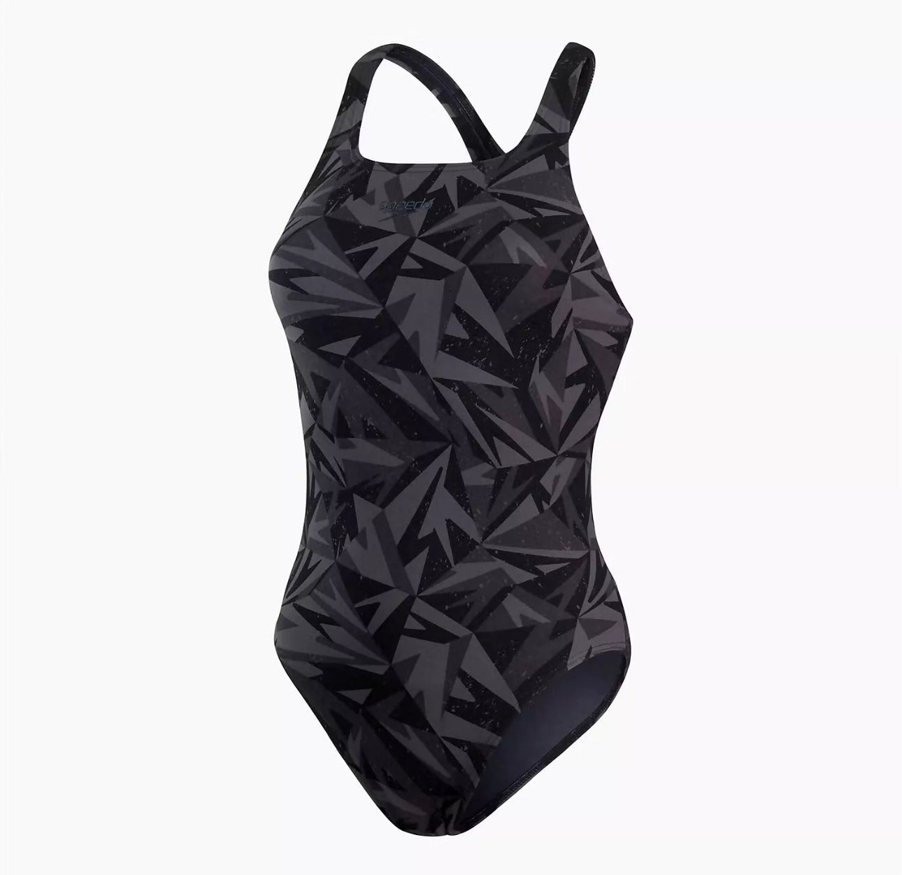 Womens Speedo Hyperboom Medalist Swimsuit Size 10 Black/Grey BNWT RRP £44 - William George