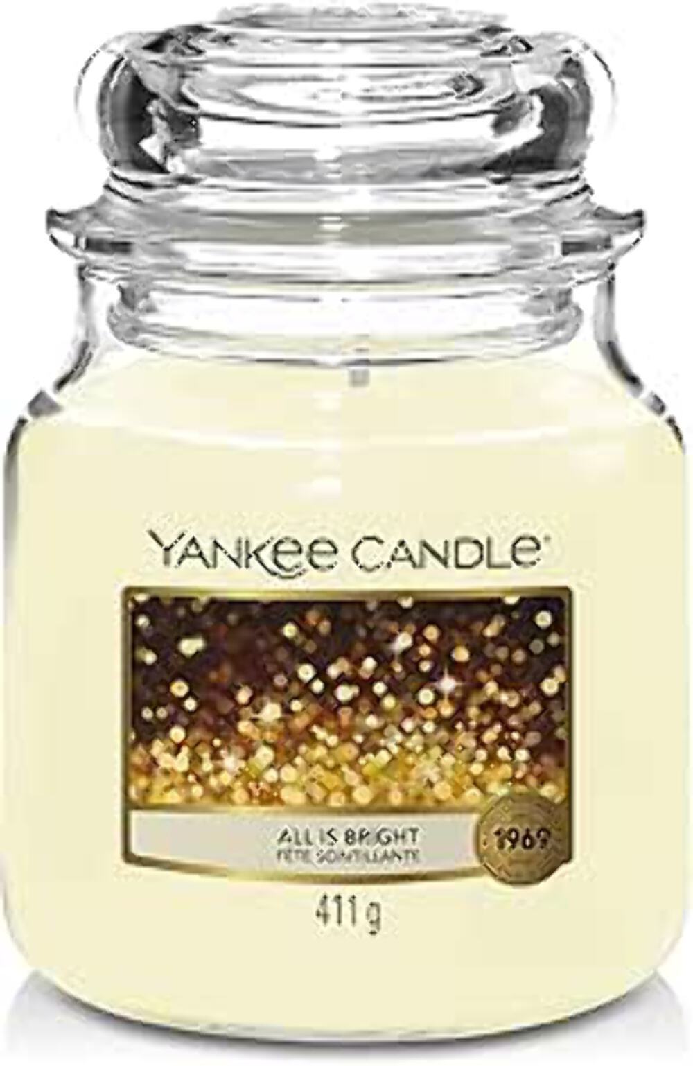 Yankee Candle Scented Candle | All is Bright Medium Jar Candle| Long Burning Can - William George