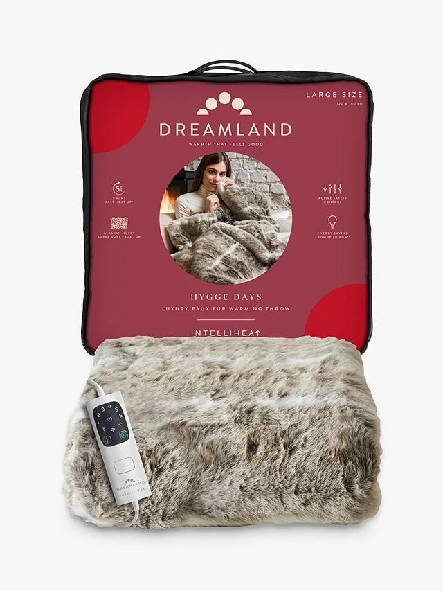 Dreamland Alaskan Husky Faux Fur Throw - William George