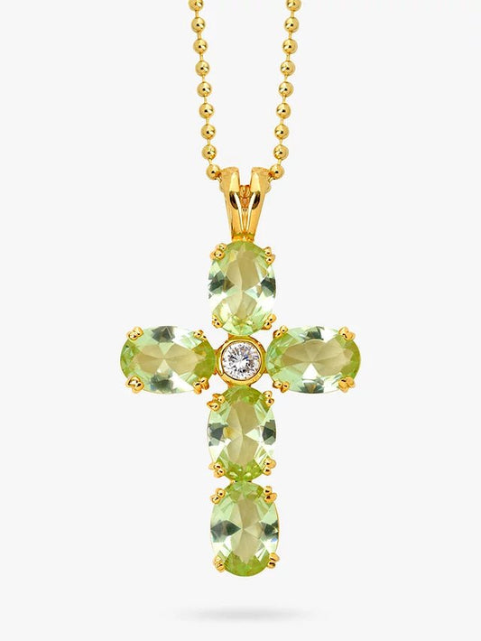 Electica Vintage Swarovski Crystal Cross Pendant Necklace, Gold - William George