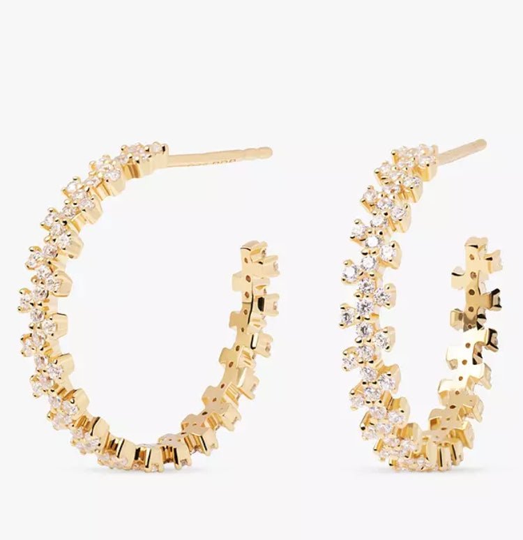 PDPAOLA Halo Hoop Earrings, Gold/Multi - William George